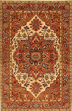 Serapi Beige Hand Knotted 3'11" X 6'2"  Area Rug 250-28395
