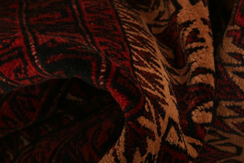 Baluch Red Hand Knotted 211 X 49 Area Rug 253-28400 Image 1