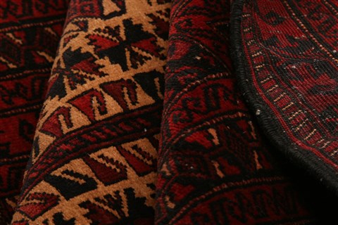 Baluch Red Hand Knotted 211 X 49 Area Rug 253-28400 Image 2