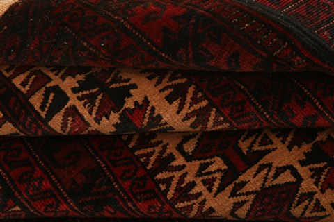 Baluch Red Hand Knotted 211 X 49 Area Rug 253-28400 Image 3
