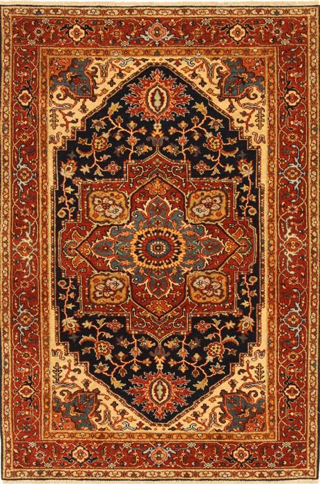 Serapi Blue Hand Knotted 311 X 510 Area Rug 250-28403 Image 0