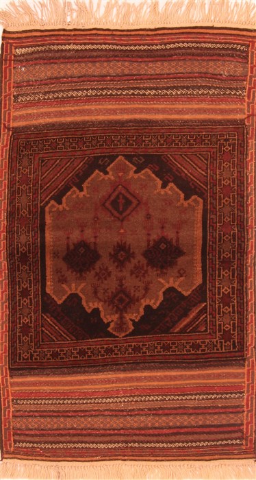 Baluch Brown Hand Knotted 27 X 47 Area Rug 100-28408 Image 0