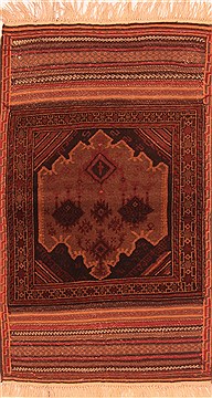 Baluch Brown Hand Knotted 2'7" X 4'7"  Area Rug 100-28408