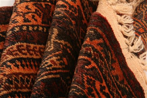 Baluch Orange Hand Knotted 30 X 43 Area Rug 253-28410 Image 2