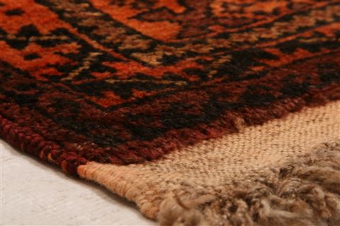 Baluch Orange Hand Knotted 30 X 43 Area Rug 253-28410 Image 5