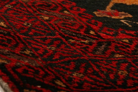 Baluch Red Hand Knotted 30 X 47 Area Rug 253-28412 Image 5