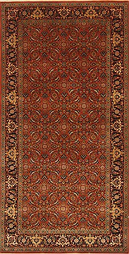 Herati Green Hand Knotted 4'2" X 8'3"  Area Rug 250-28413