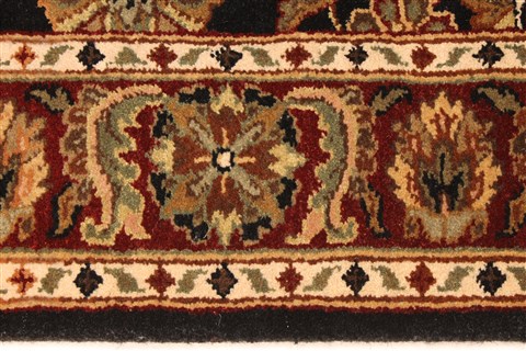 Jaipur Black Runner Hand Knotted 40 X 159 Area Rug 250-28415 Image 2