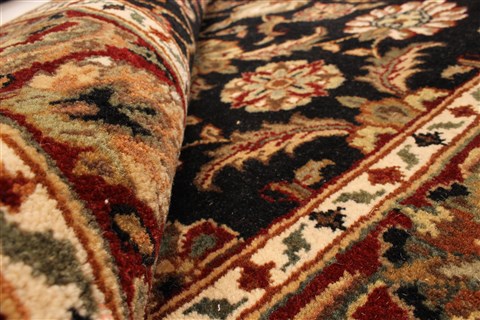 Jaipur Black Runner Hand Knotted 40 X 159 Area Rug 250-28415 Image 6