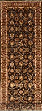 Jaipur Black Runner Hand Knotted 4'0" X 15'9"  Area Rug 250-28415
