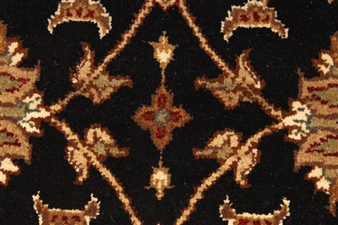 Jaipur Black Runner Hand Knotted 311 X 1510 Area Rug 250-28417 Image 2