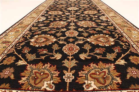 Jaipur Black Runner Hand Knotted 311 X 1510 Area Rug 250-28417 Image 4