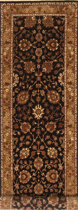 Jaipur Black Runner Hand Knotted 311 X 1510 Area Rug 250-28417 Image 0