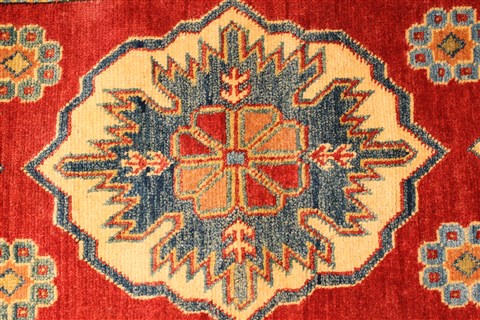 Kazak Red Runner Hand Knotted 410 X 153 Area Rug 250-28418 Image 3