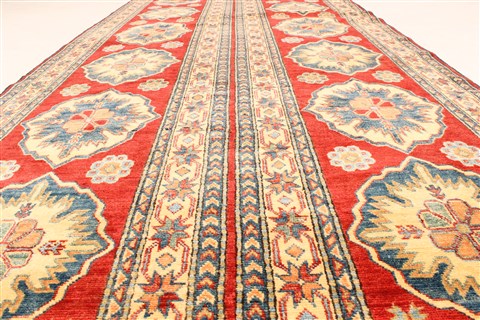 Kazak Red Runner Hand Knotted 410 X 153 Area Rug 250-28418 Image 7