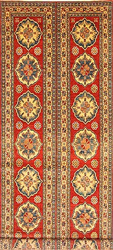 Pakistani Kazak Red Runner 13 to 15 ft Wool Carpet 28418