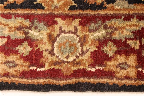 Jaipur Black Runner Hand Knotted 26 X 200 Area Rug 250-28420 Image 3
