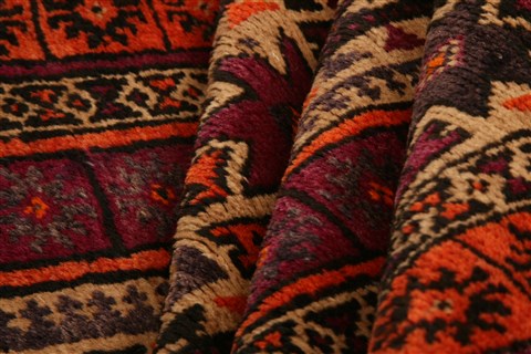 Baluch Orange Hand Knotted 30 X 50 Area Rug 253-28421 Image 2