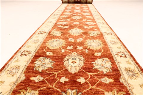 Ziegler Beige Runner Hand Knotted 25 X 201 Area Rug 250-28422 Image 3