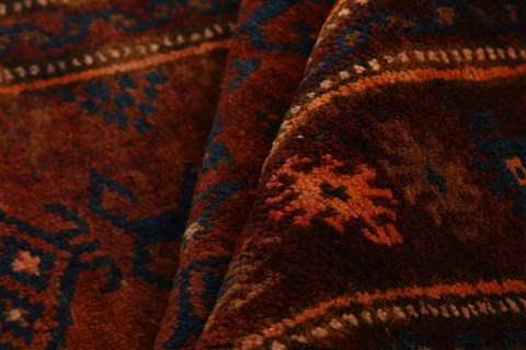 Baluch Orange Hand Knotted 210 X 52 Area Rug 253-28423 Image 2