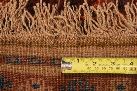 Baluch Orange Hand Knotted 210 X 52 Area Rug 253-28423 Image 4
