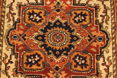 Serapi Beige Runner Hand Knotted 26 X 201 Area Rug 250-28424 Image 2