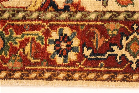 Serapi Beige Runner Hand Knotted 26 X 201 Area Rug 250-28424 Image 3