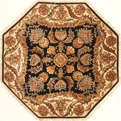 Sarouk Red Octagon Hand Knotted 186 X 186 Area Rug 250-28426 Image 0