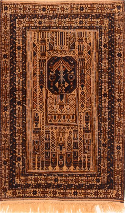 Baluch Yellow Hand Knotted 29 X 40 Area Rug 253-28428 Image 0