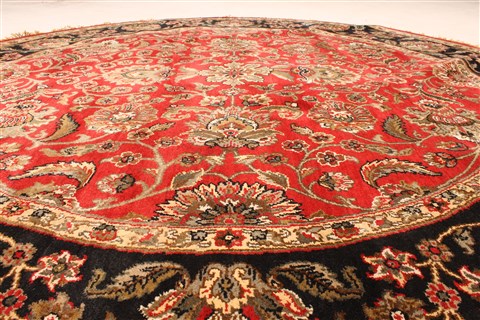 Jaipur Beige Round Hand Knotted 80 X 80 Area Rug 250-28429 Image 3