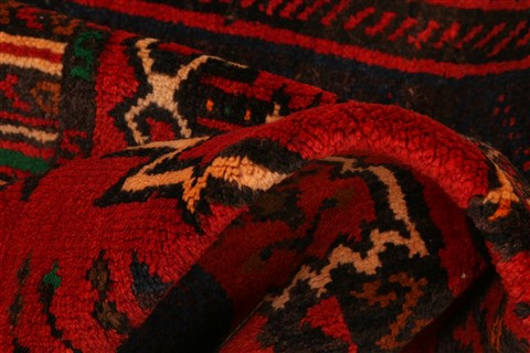Baluch Red Hand Knotted 33 X 410 Area Rug 253-28430 Image 1