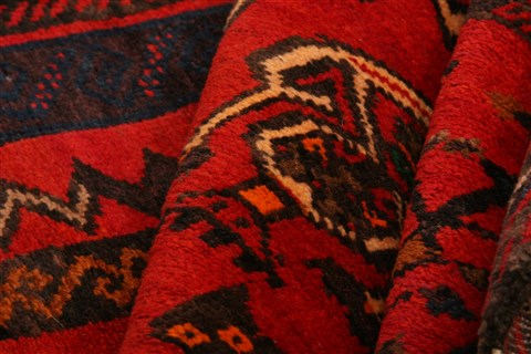 Baluch Red Hand Knotted 33 X 410 Area Rug 253-28430 Image 2
