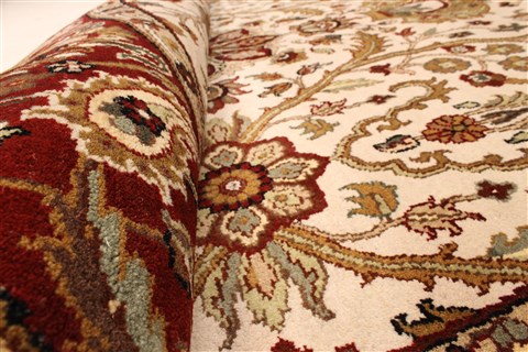 Jaipur White Round Hand Knotted 80 X 80 Area Rug 250-28431 Image 5