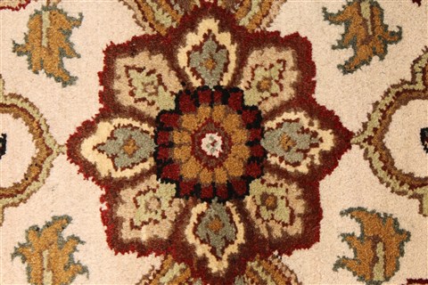 Jaipur White Round Hand Knotted 80 X 80 Area Rug 250-28431 Image 8