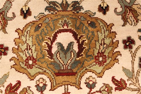 Jaipur White Round Hand Knotted 80 X 80 Area Rug 250-28431 Image 9