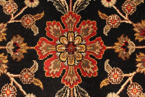 Jaipur Black Round Hand Knotted 710 X 710 Area Rug 250-28432 Image 1