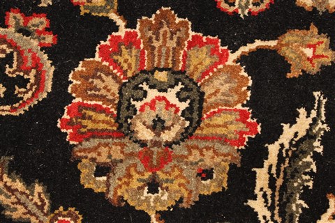 Jaipur Black Round Hand Knotted 710 X 710 Area Rug 250-28432 Image 3