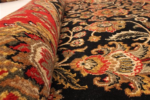 Jaipur Black Round Hand Knotted 710 X 710 Area Rug 250-28432 Image 6