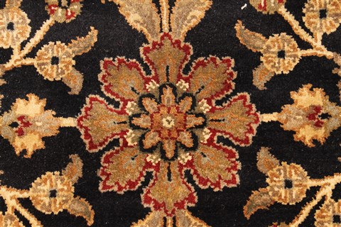 Jaipur Black Round Hand Knotted 710 X 710 Area Rug 250-28433 Image 1