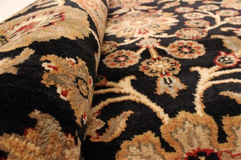 Jaipur Black Round Hand Knotted 710 X 710 Area Rug 250-28433 Image 5