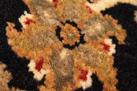 Jaipur Black Round Hand Knotted 710 X 710 Area Rug 250-28433 Image 7
