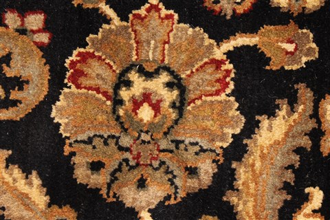 Jaipur Black Round Hand Knotted 710 X 710 Area Rug 250-28433 Image 9
