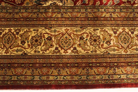 Tabriz Beige Hand Knotted 1111 X 1411 Area Rug 250-28436 Image 3