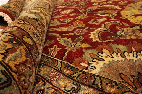 Tabriz Beige Hand Knotted 1111 X 1411 Area Rug 250-28436 Image 7