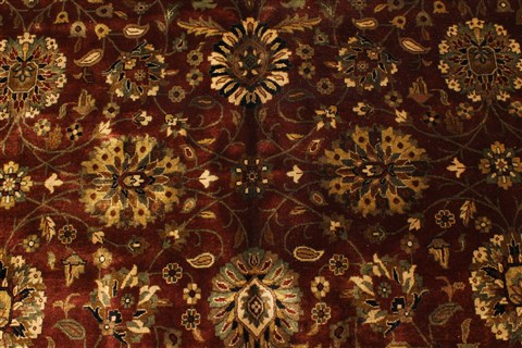 Kashan Beige Hand Knotted 1110 X 1411 Area Rug 250-28440 Image 2