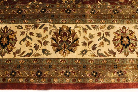 Kashan Beige Hand Knotted 1110 X 1411 Area Rug 250-28440 Image 3