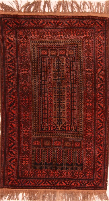Baluch Red Hand Knotted 30 X 49 Area Rug 253-28441 Image 0