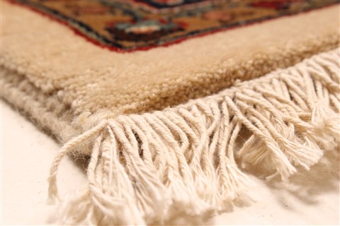 Agra Beige Hand Knotted 120 X 150 Area Rug 250-28443 Image 12