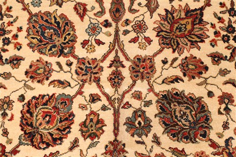 Agra Beige Hand Knotted 120 X 150 Area Rug 250-28443 Image 2