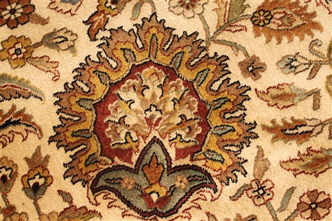 Kashmar Beige Hand Knotted 1110 X 1411 Area Rug 250-28446 Image 10